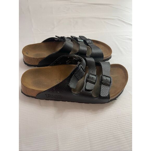 Birkenstock Black Florida Sandals Size 41 Ladies 10 Mens 8 - Picture 2 of 7